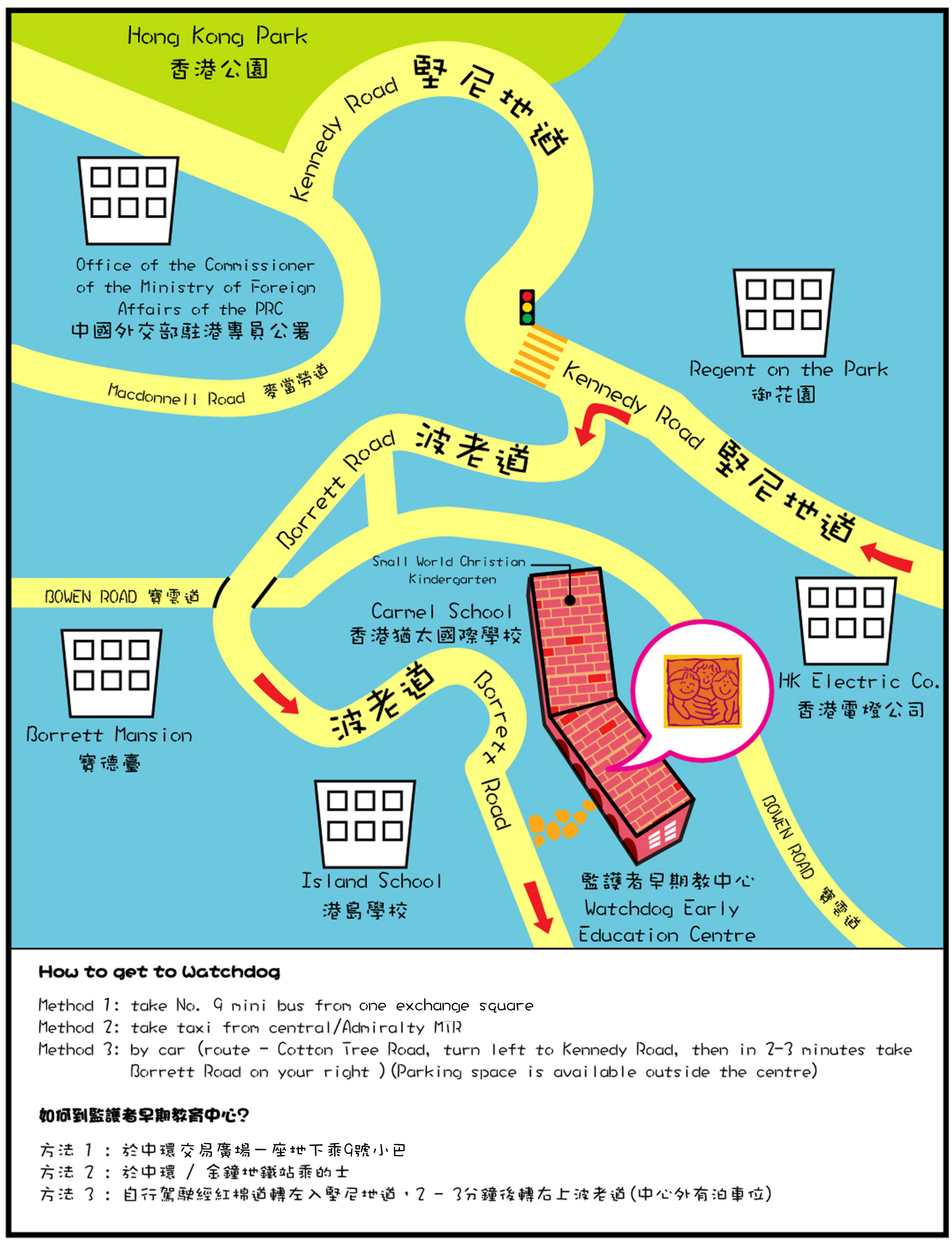 The map of Hong Kong centre